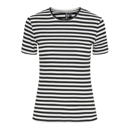 PIECES Shirt PCRUKA zwart / wit