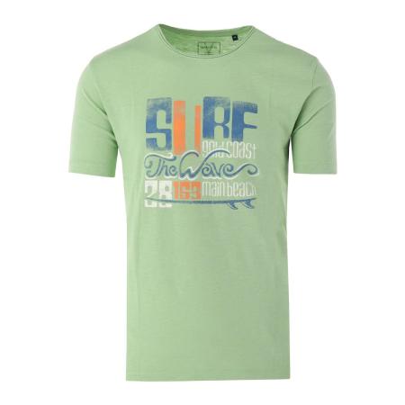 Marvelis Casual T-Shirt ronde hals limegroen, Bedrukt