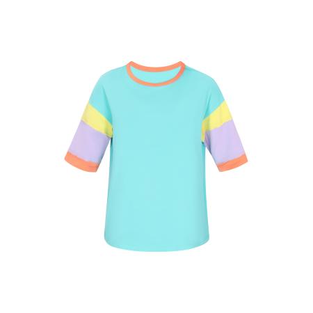 NALLY NALLY Shirt Fashion Look turquoise / geel / lila / oranje