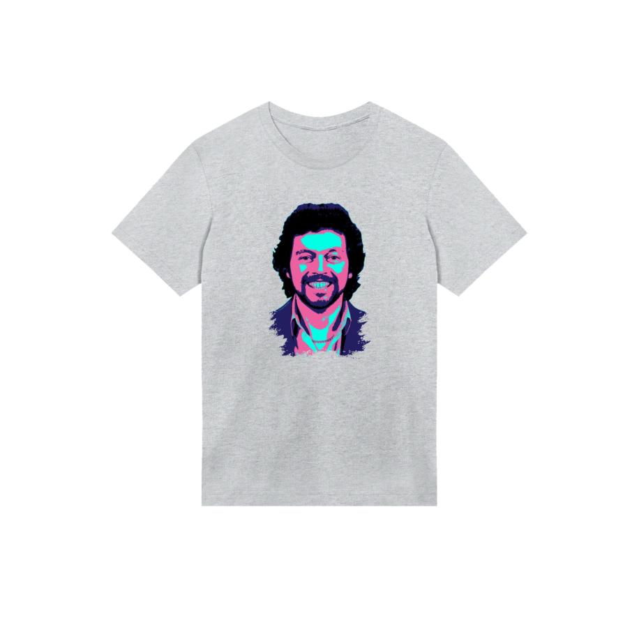 F4NT4STIC F4NT4STIC Shirt TV Times Jeremy Beadle 1982 Pop Art blauw / grijs / lila / zwart -