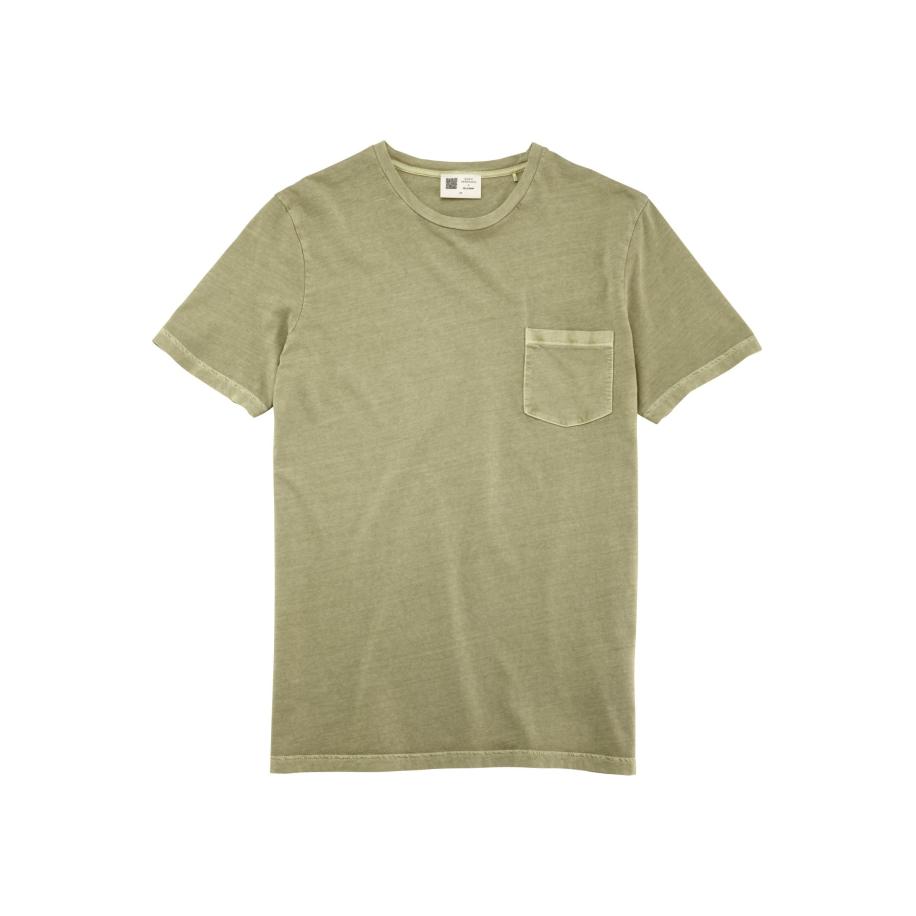 OLYMP x Boris Herrmann T-Shirt ronde hals groen, Effen Groen