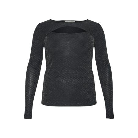 KAFFE CURVE Shirt KC Cellia zwart