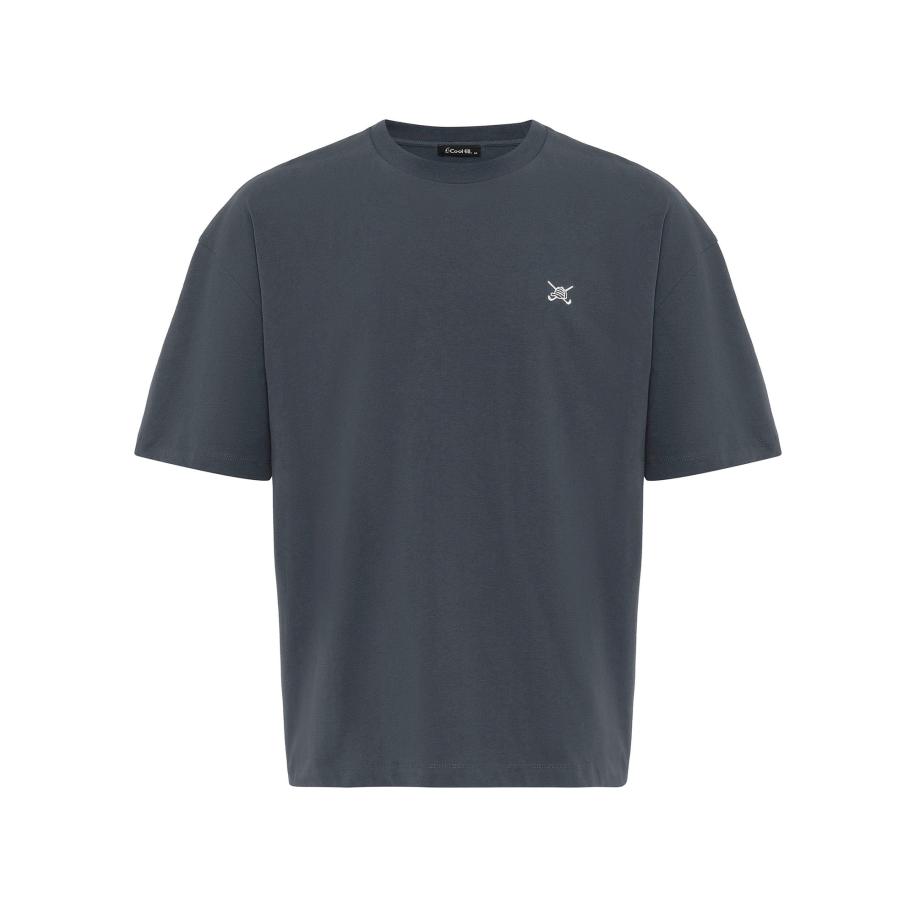 Cool Hill Cool Hill Shirt antraciet / wit -