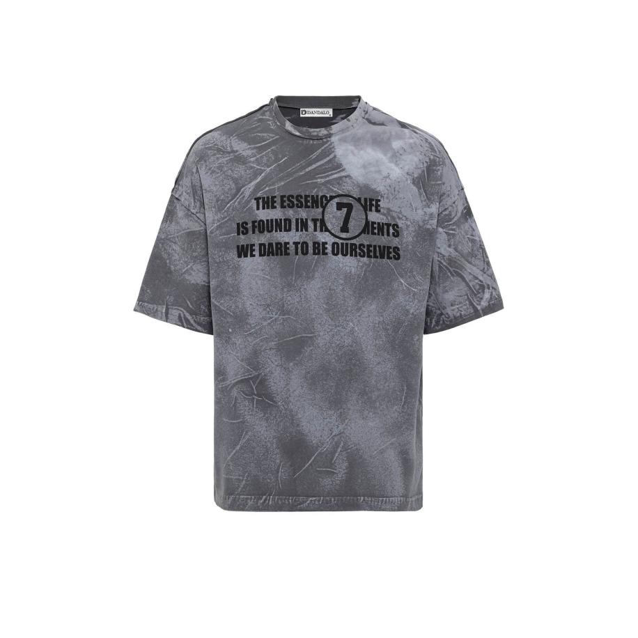 Dandalo Dandalo Shirt lichtgrijs / donkergrijs / zwart -