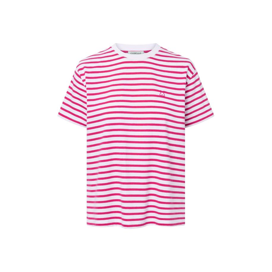 CODELLO Shirt pink / wit Roze