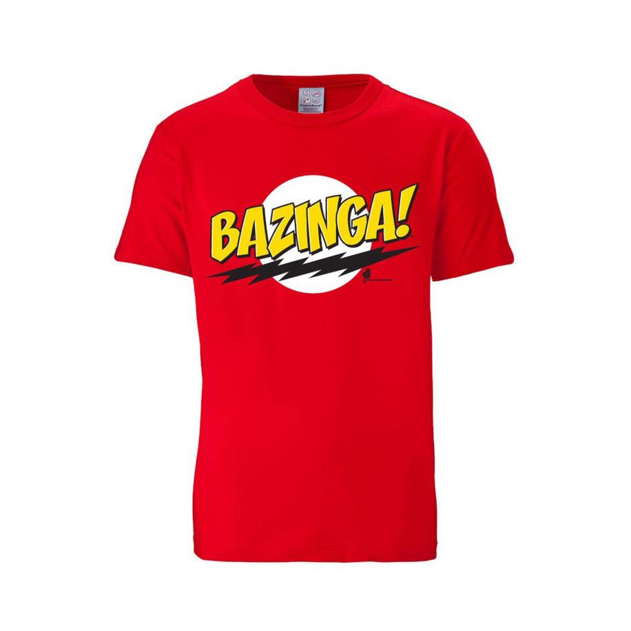 LOGOSHIRT Shirt Bazinga geel / rood / zwart / wit Rood