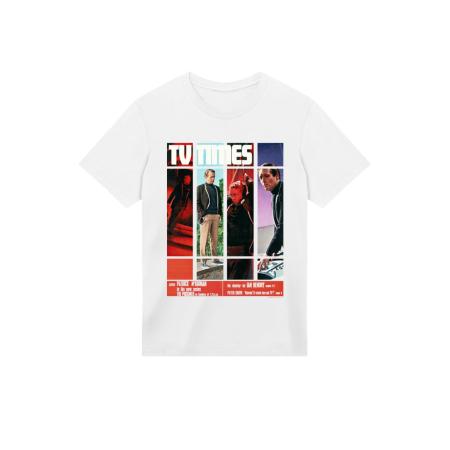 F4NT4STIC F4NT4STIC Shirt TV Times Patrick McGoohan The Prisoner 1967 Cover gemengde kleuren / wit
