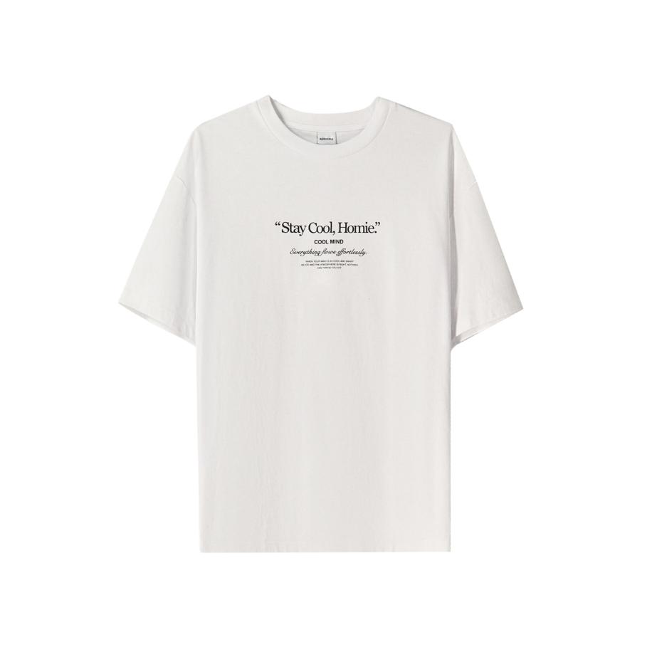 Bershka Bershka Shirt blauw / enziaan / zwart / wit -