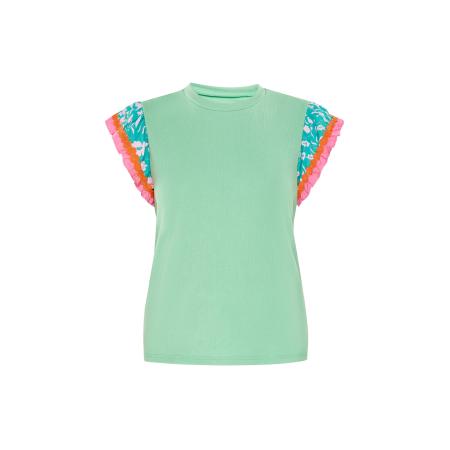 FELIPA FELIPA Shirt Fashion Look groen / oranje / rosa / wit