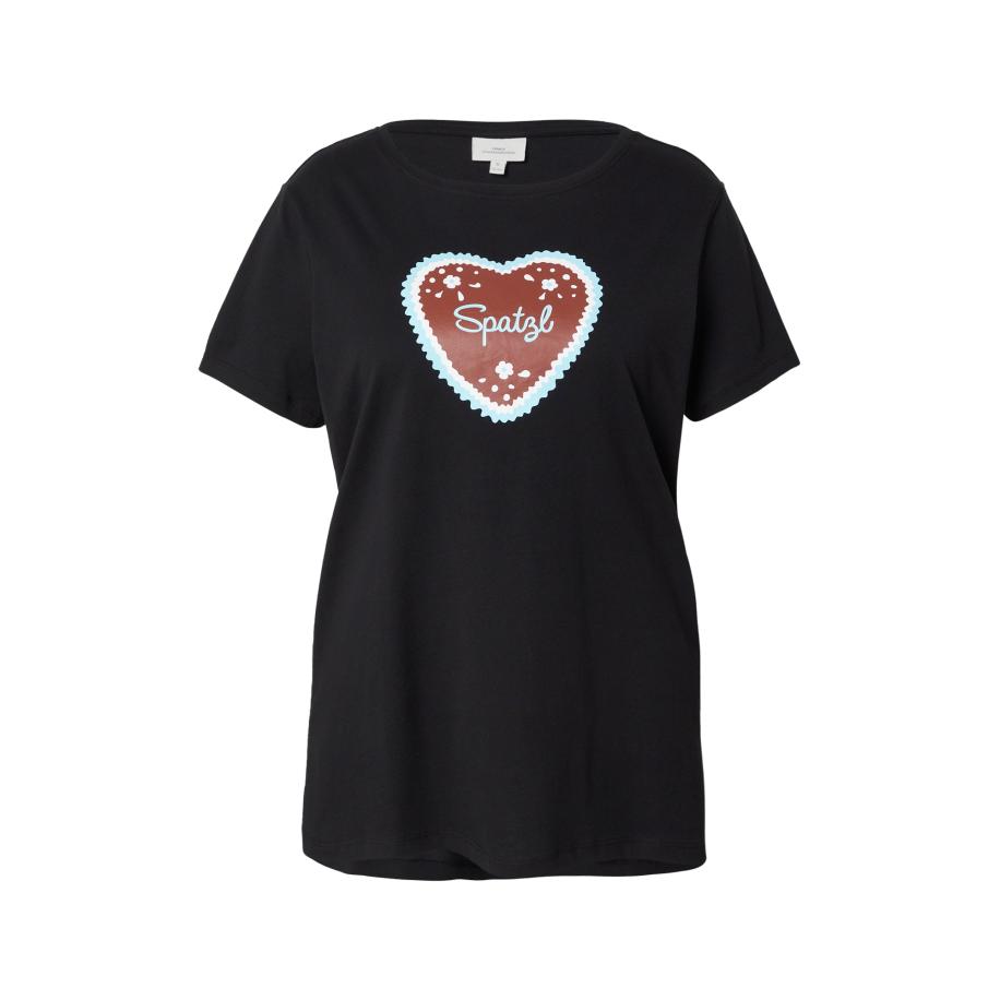 Only Carmakoma ONLY Carmakoma Shirt CARULRIKA lichtblauw / kastanjebruin / zwart / wit -