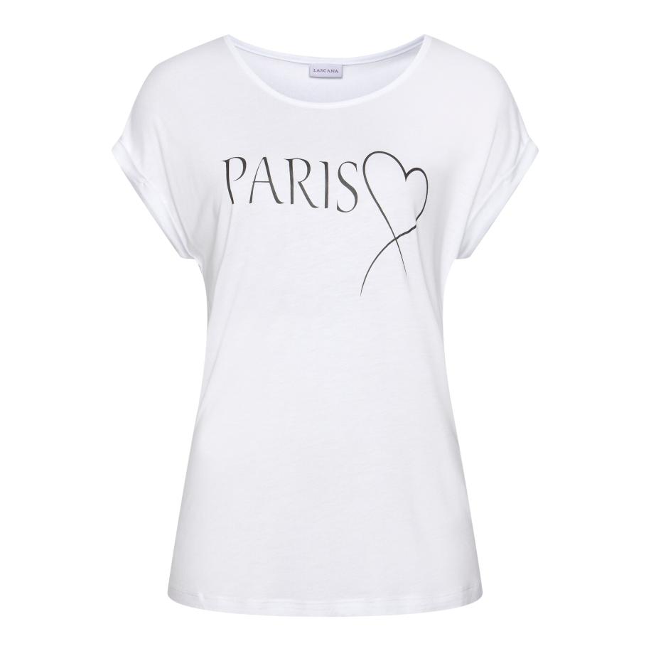 Lascana LASCANA Shirt zwart / wit -