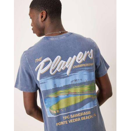 Abercrombie & Fitch - T-shirt met motief op de achterkant in marineblauw