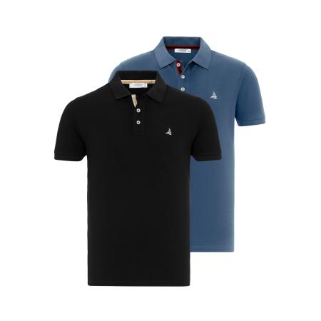 By Diess Collection By Diess Collection Shirt duifblauw / zwart / wit