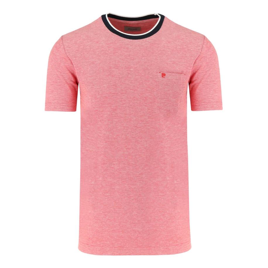 Pierre Cardin T-Shirt ronde hals rood, Effen Rood