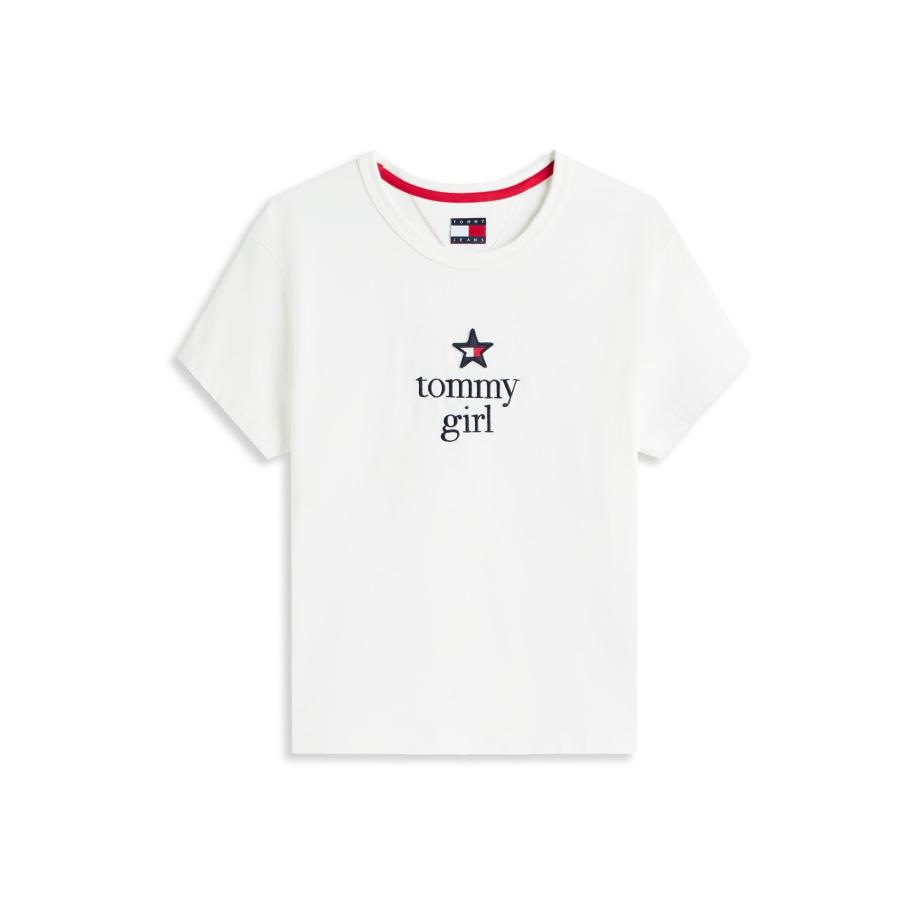 Tommy Jeans Shirt navy / wit Wit