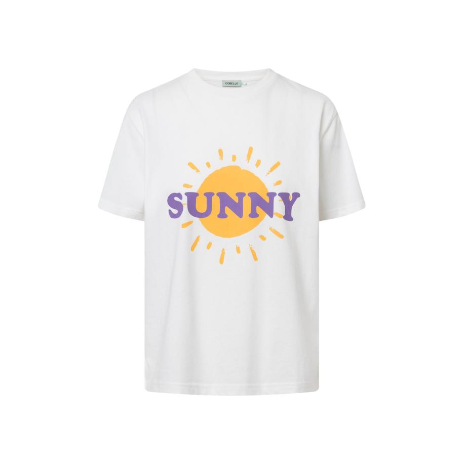 CODELLO Shirt lila / oranje / wit Wit