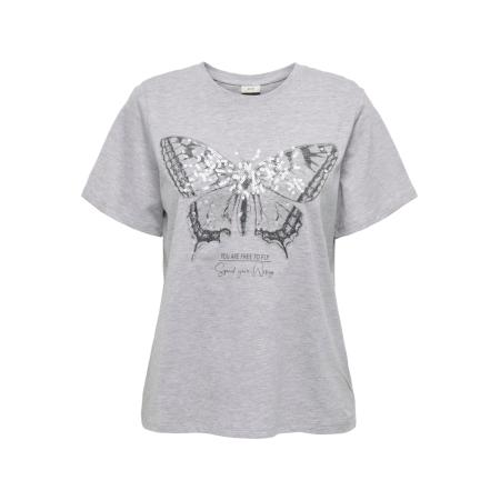 JDY Shirt JDYBIBBI antraciet / lichtgrijs