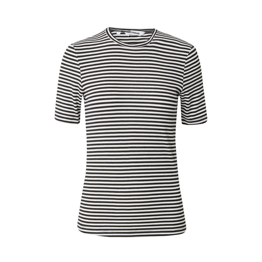 Soft Rebels Soft Rebels Shirt Fenja zwart / wit -