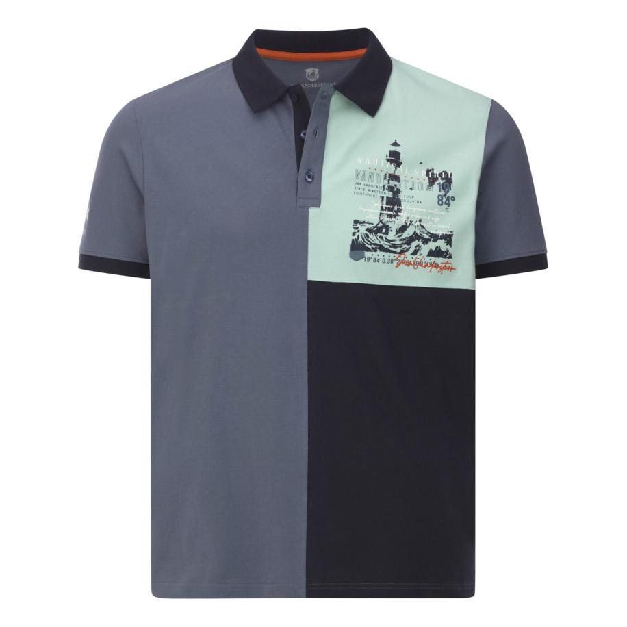 jan vanderstorm Jan Vanderstorm Shirt blauw / mintgroen / zwart -
