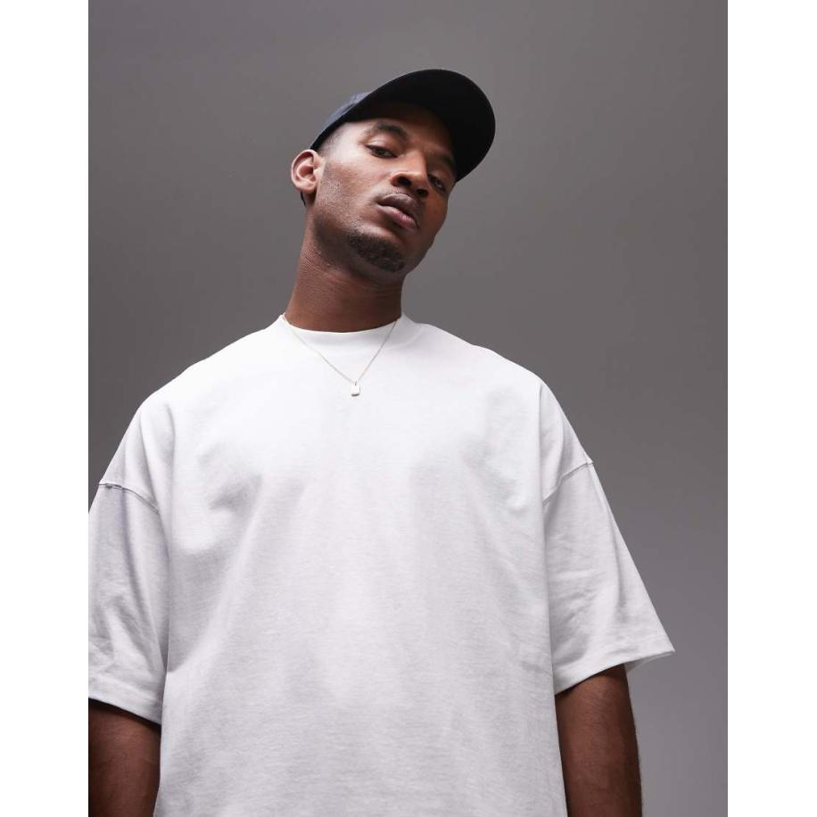 Topman - Extreem oversized T-shirt in wit Wit