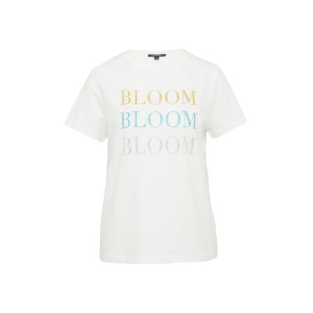 Comma COMMA Shirt hemelsblauw / geel / lichtgrijs / wit