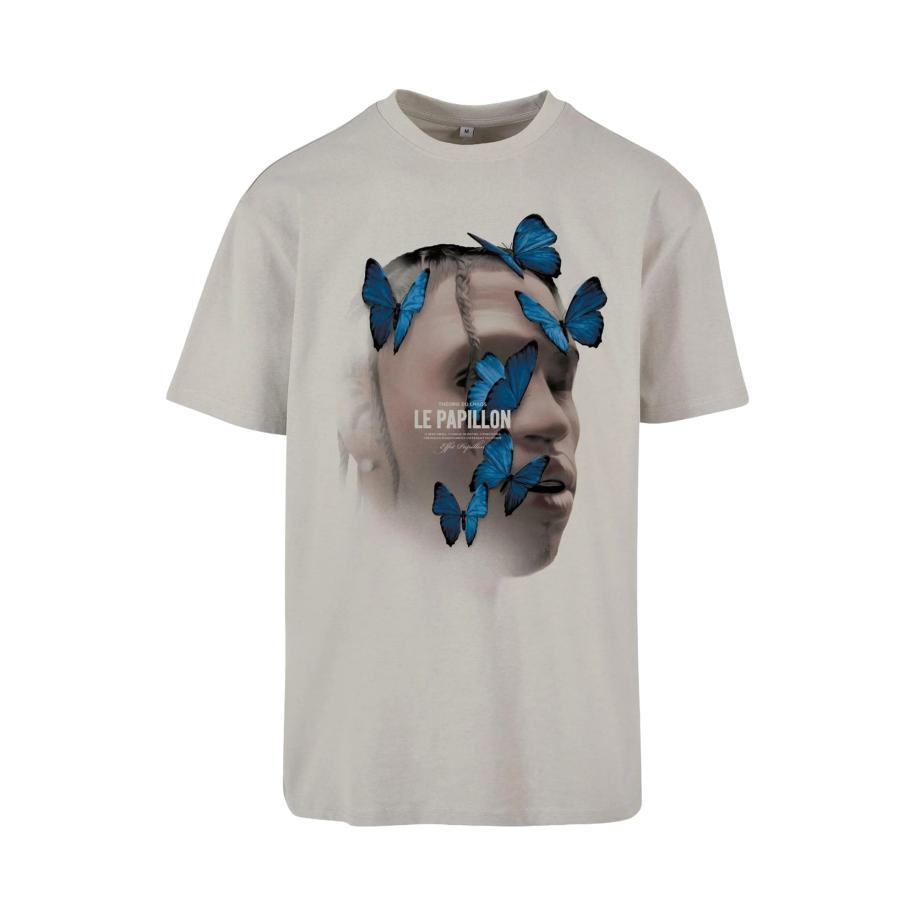 mister tee MT Upscale Shirt Le Papillon sand / blauw / bruin / zwart -