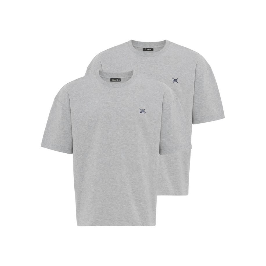 Cool Hill Cool Hill Shirt grijs gemêleerd -