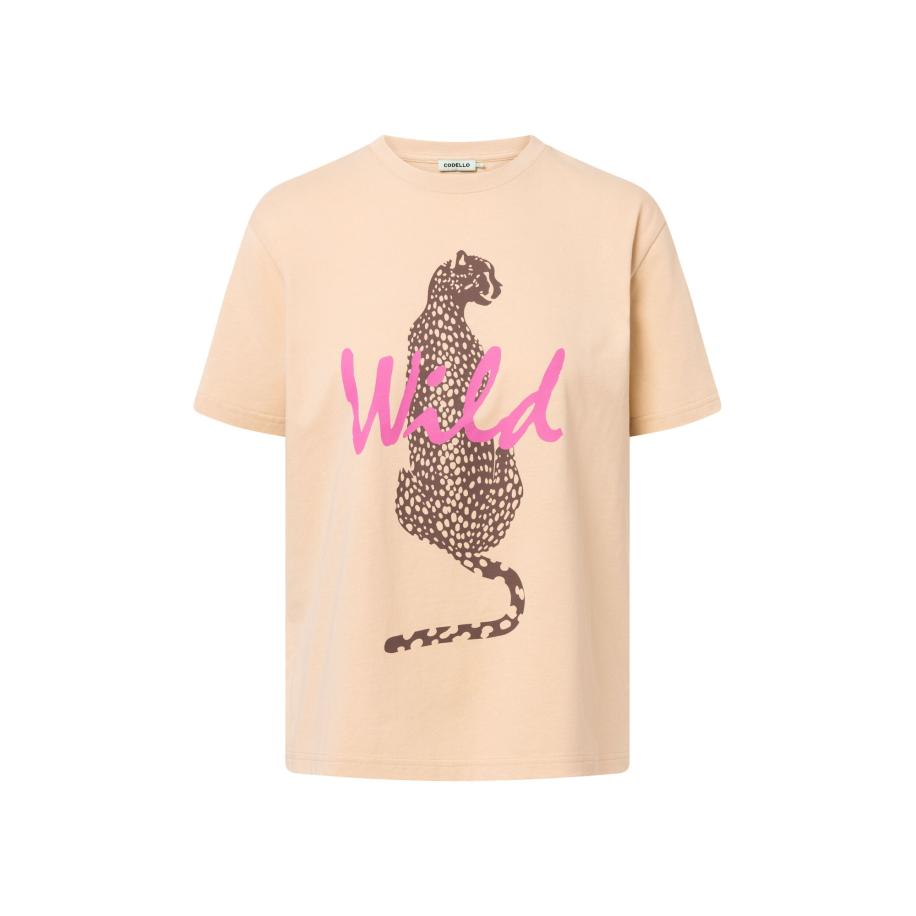 CODELLO Shirt bruin / lichtbruin / pink Bruin