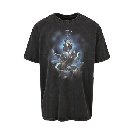 mister tee Mister Tee Shirt smoky blue / zwart / wit