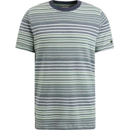 Cast Iron T-shirt Strepen Blauw Groen