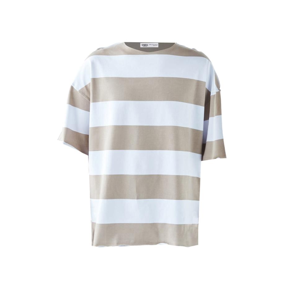 VAMOS CLO Shirt chamois / wit Multicolor