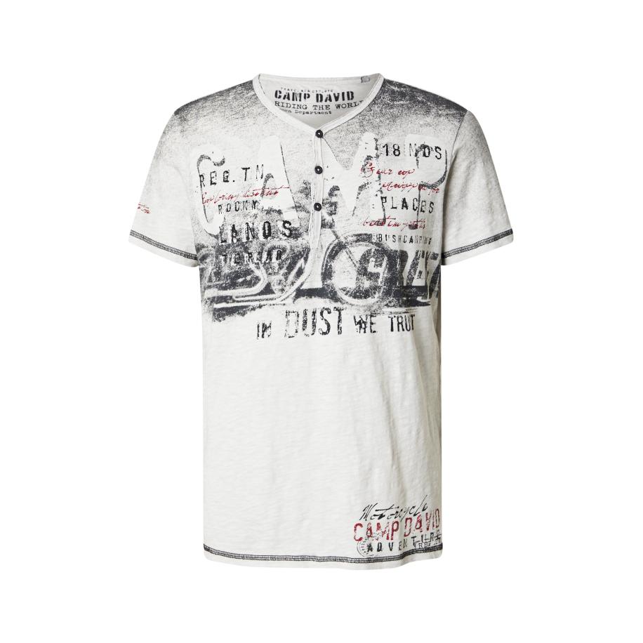 Camp David CAMP DAVID Shirt lichtgrijs / donkergrijs -