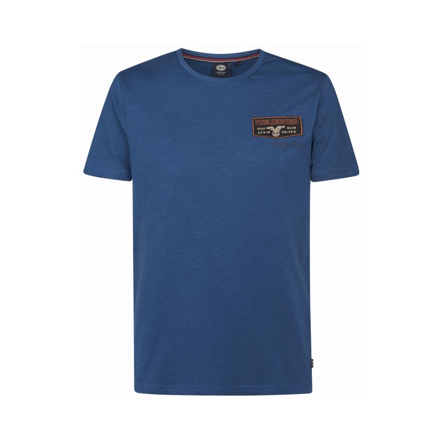 Petrol Industries Petrol Industries Shirt donkerblauw / koraal / zwart -