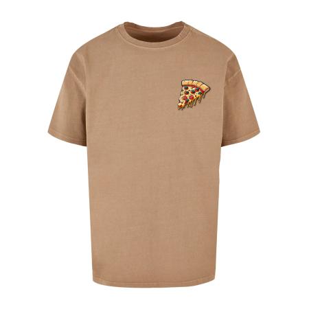 Merchcode Merchcode Shirt Pizza Comic beige / goudgeel / donkergroen / donkerrood