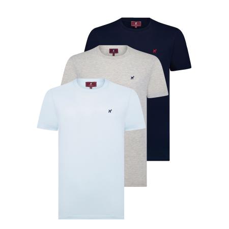 Williot Williot Shirt navy / lichtblauw / lichtgrijs