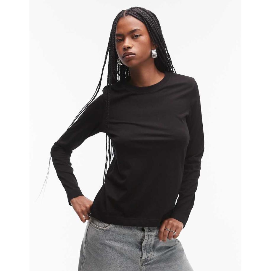 ARKET T-shirt met lange mouwen in zwart Zwart