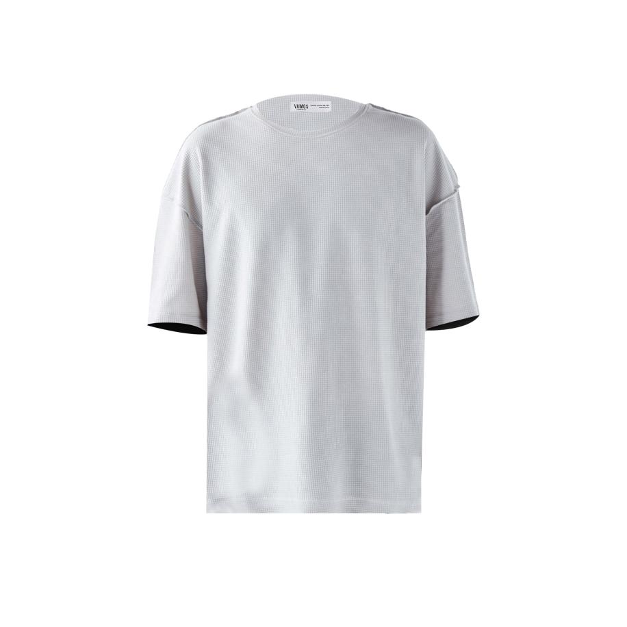 VAMOS CLO Shirt grijs / wit Grijs