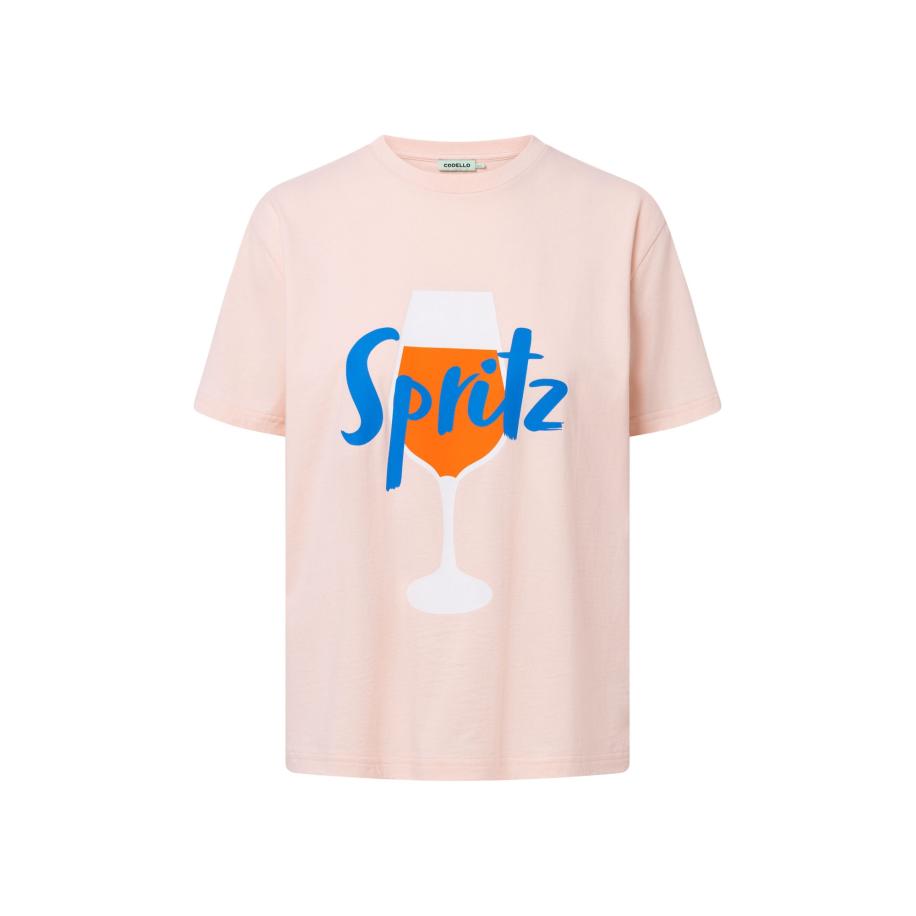 CODELLO Shirt blauw / oudroze / rood / wit Roze