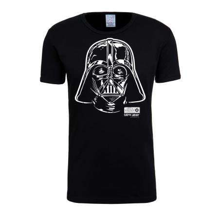 LOGOSHIRT Shirt Star Wars Darth Vader zwart / wit