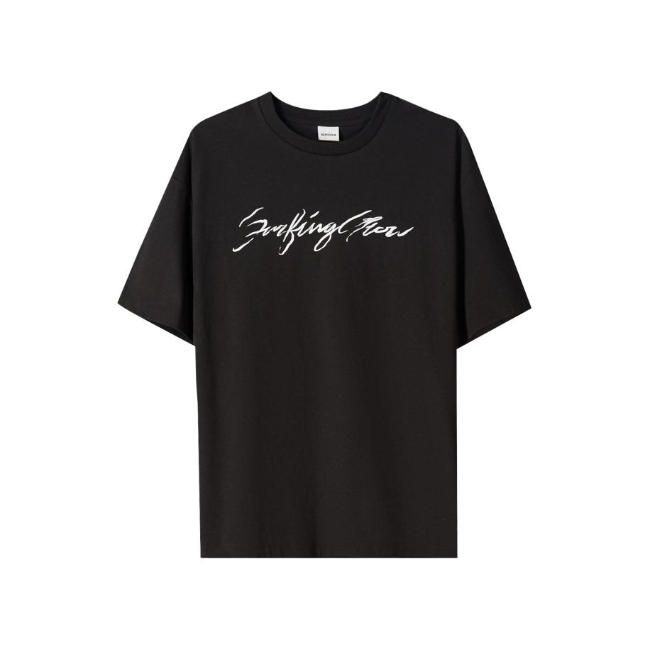 Bershka Bershka Shirt oranje / zwart / wit -