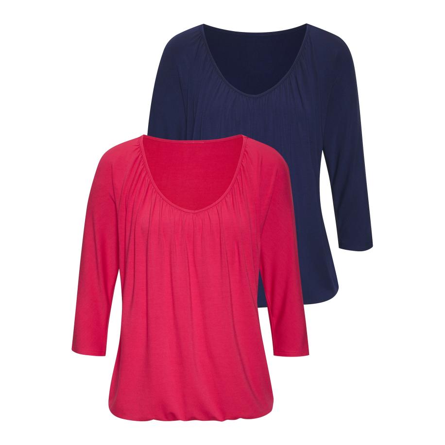 Lascana LASCANA Shirt marine / rood -