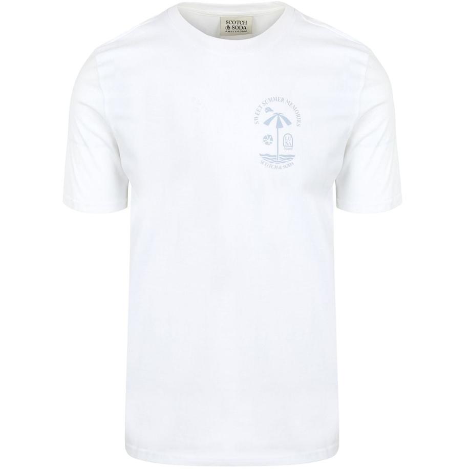 Scotch And Soda Logo T-Shirt Wit Wit