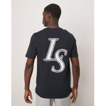 Lyle & Scott - T-shirt met embleem-print in marineblauw