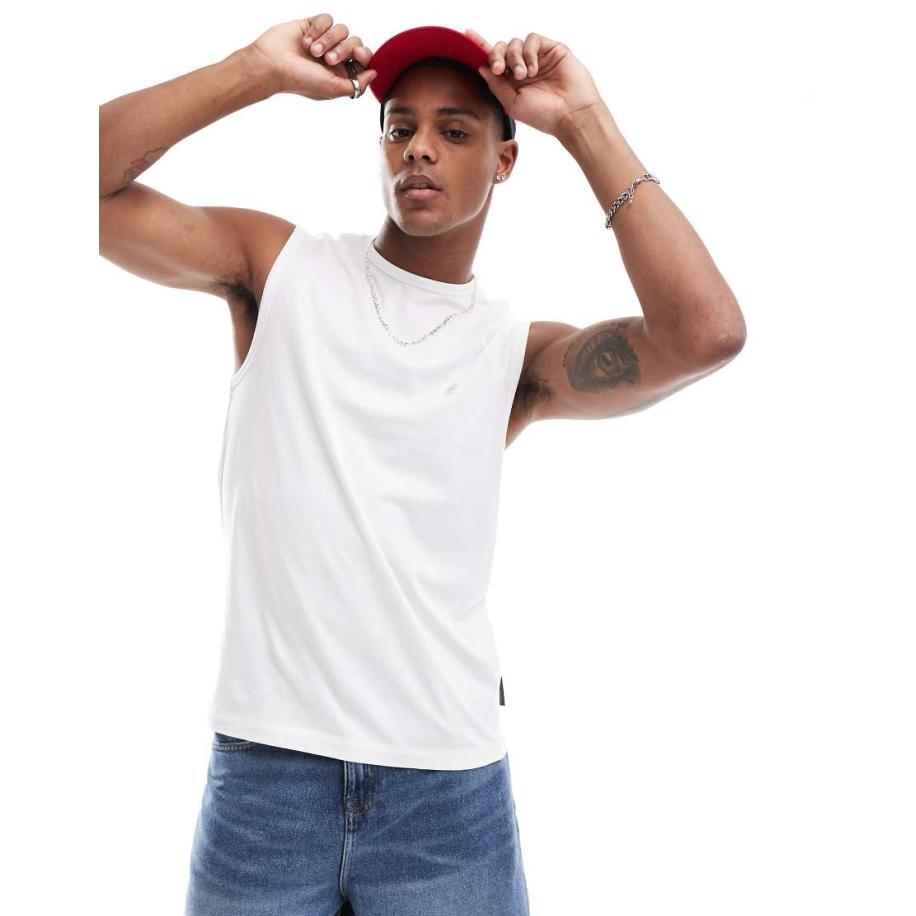 French Connection - Mouwloos T-shirt in wit Wit