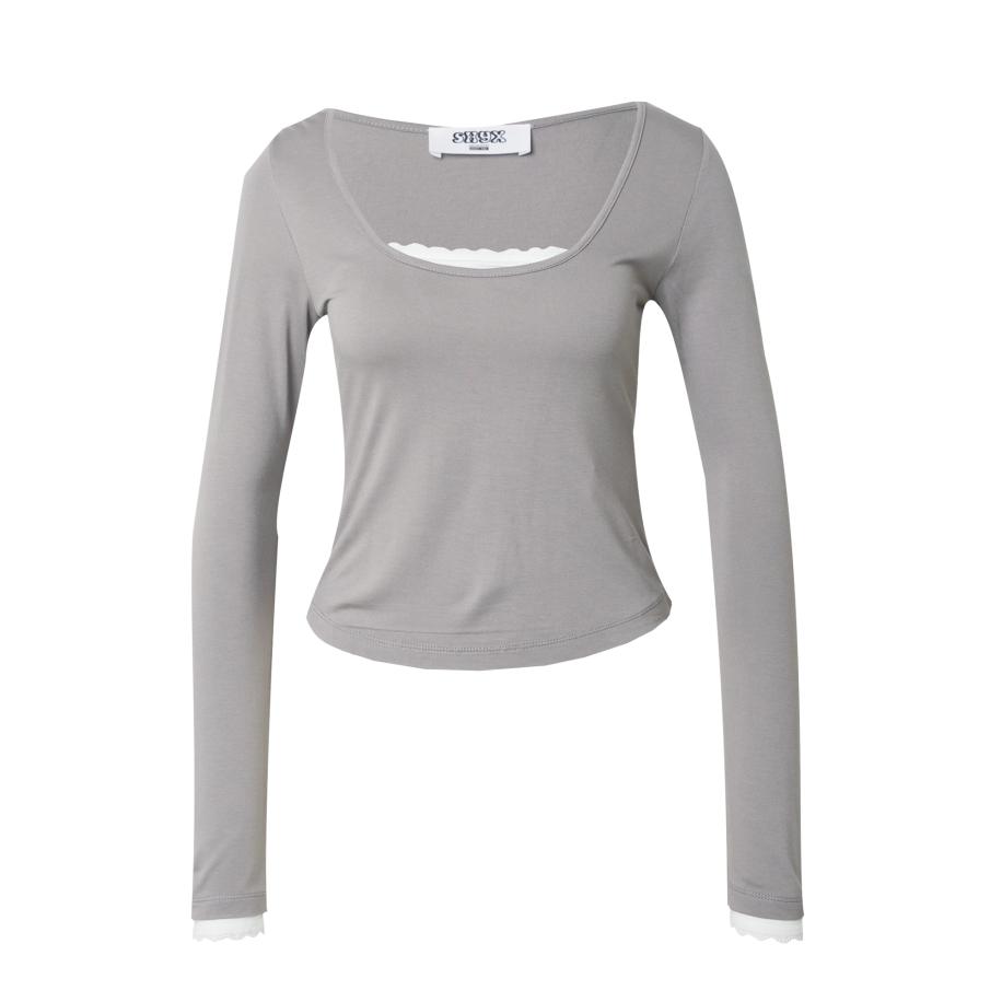 SHYX SHYX Shirt Caro donkergrijs / wit -
