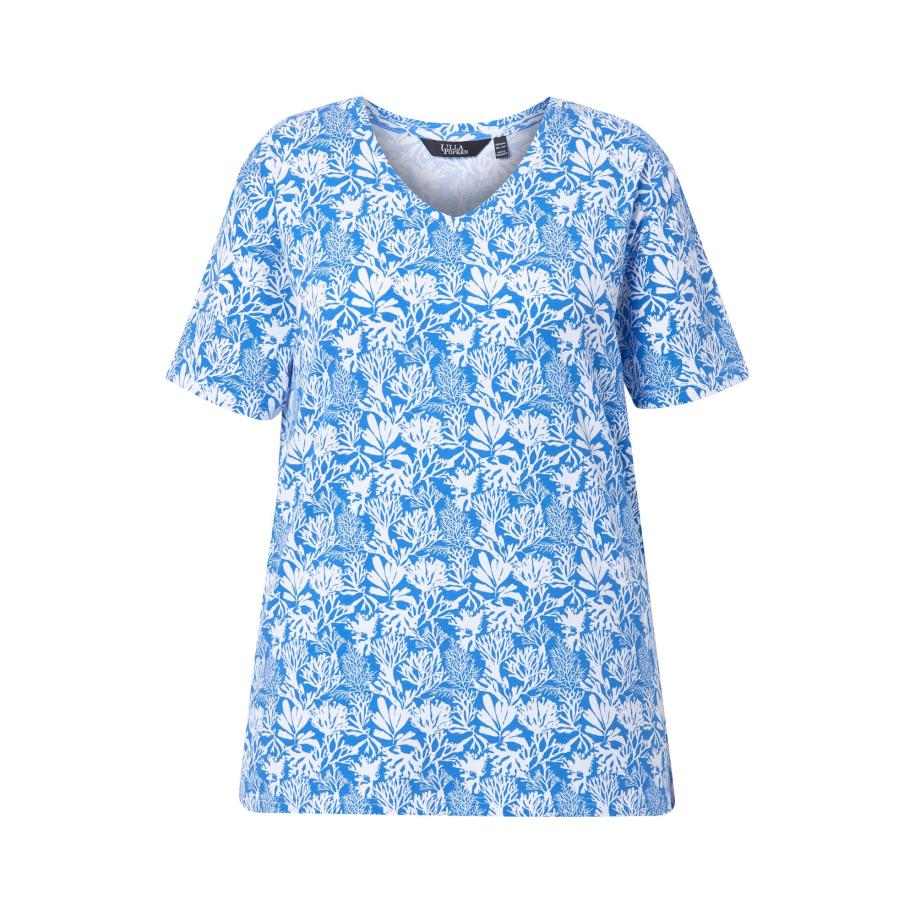 Ulla Popken Ulla Popken Shirt blauw / wit -