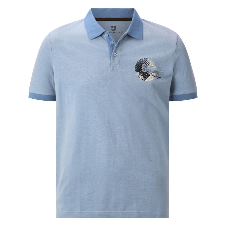 jan vanderstorm Jan Vanderstorm Shirt Lindheim lichtblauw / zwart / wit -