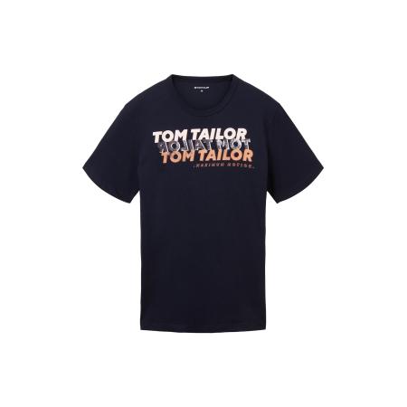 Tom Tailor TOM TAILOR Shirt navy / donkergrijs / oranje / wit