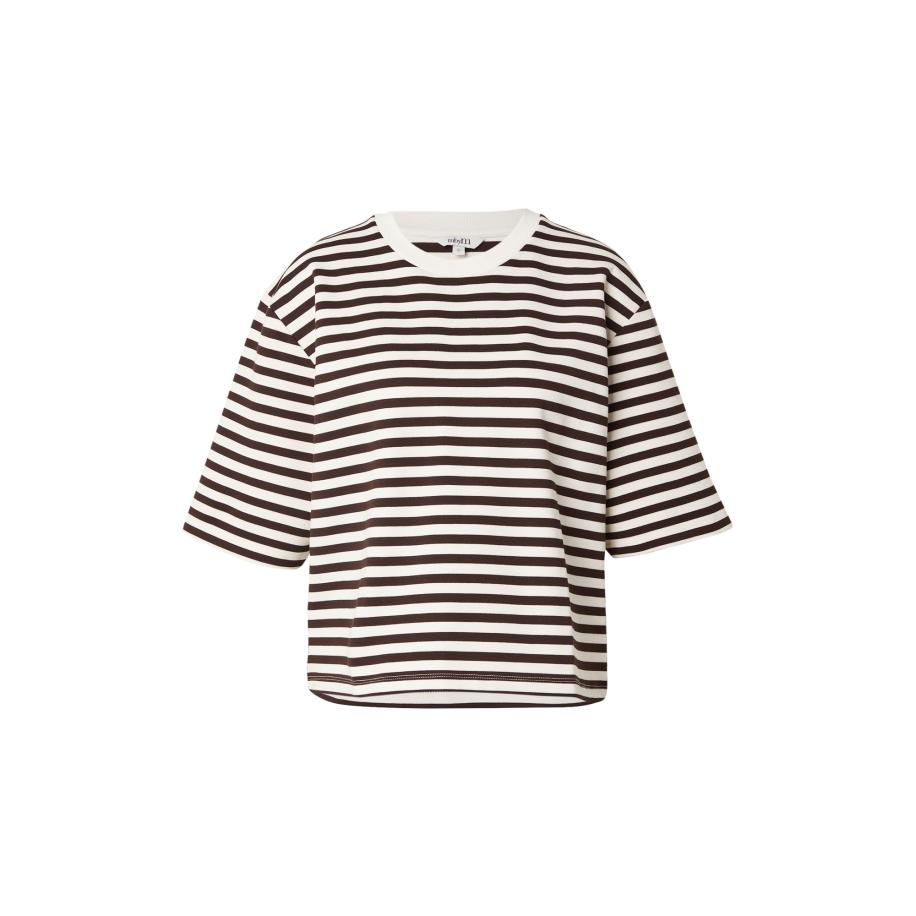 Mbym mbym Shirt Emrys donkerbruin / wit -