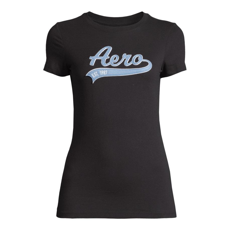 Aeropostale AÉROPOSTALE Shirt lichtblauw / zwart / wit -